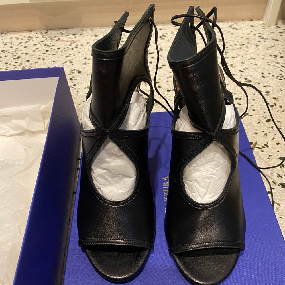 Aquazzura Black Leather Pumps